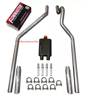 87 - 99 Dodge Dakota 3.9 5.2 Mandrel Bent Dual Exhaust W/ Flowmaster Super 44 • $269.95