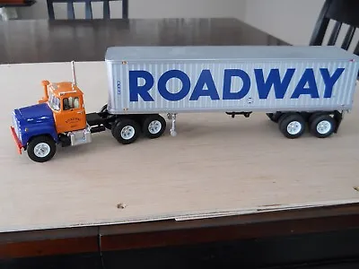 FIRST GEAR # 19-3167 MACK R-Model With 35’ Trailer ROADWAY 1/34th Scale • $95.29