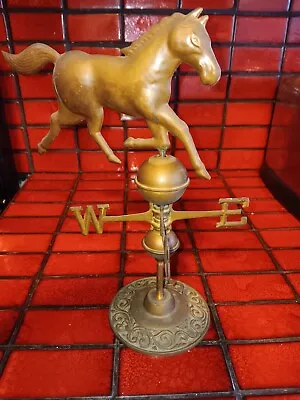 Dexter Style Copper Horse Weathervane On Brass Base Mantle Display  • $125