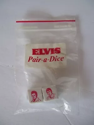 Rare Elvis Pair-O-Dice Set Profile Two Different In Souvenir Bag Las Vegas  • $19.99