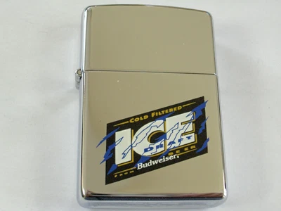 $69.95 • Buy Zippo Budweiser Bud Ice Beer High Polish Chrome Finish 1994 Lighter 
