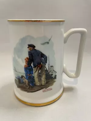 Vintage Norman Rockwell Mug 1984 Museum Looking Out To Sea Coffee Cup Collection • $6.79