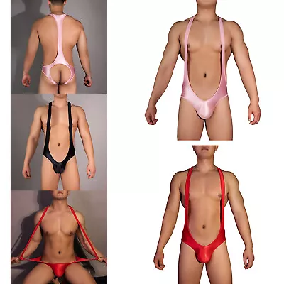 Men's One-piece Jockstrap Bodysuit Thong Backless Underwear Wrestling Singlet • $10.33