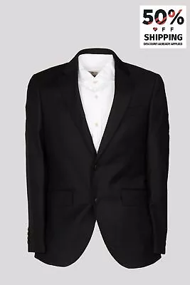 RRP€350 HACKETT Wool Twill Blazer Jacket Size 46R / 56R / 2XL Fully Lined Black  • $43.15