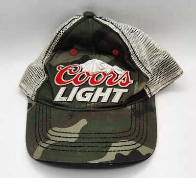 Vintage Coors Light Camo Hat Nylon Snapback Infinity Headwear  • $9