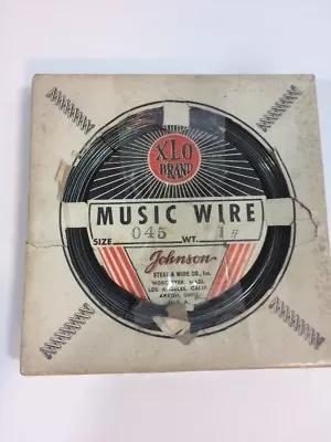 JOHNSON XLO BRAND MUSIC WIRE #20 Decimal 045 1 POUND NEW IN BOX NOS • $16.99