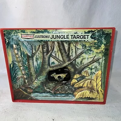 RARE VINTAGE 60s EMENEE ELECTRONIC JUNGLE TARGET MOVING TARGET RIFLE GAME PARTS • $50