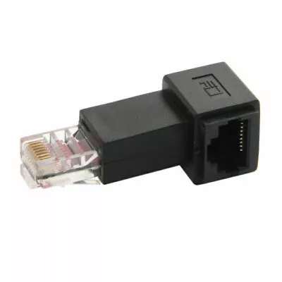 Down Angled 90D 8P8C FTP STP UTP Cat 5e Male To Female Network Extension Adapter • $6.99