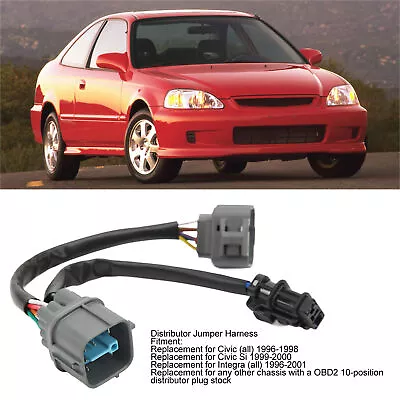 9Pin Distributor Jumper Harness OBD1-OBD2 Engine Harness For Civic Si Integra⁺ • $13.85