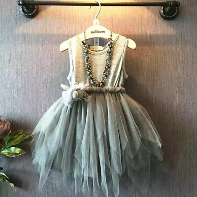 Newborn Infant Baby Girl Kids Toddler Party Dress Pageant Wedding Tulle Tutu TOP • $7.99