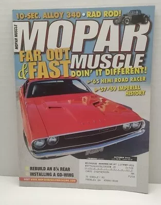Mopar Muscle October 2004 Magazine Spoiler Install 65 Hemi 70 Dodge Challenger • $6.99