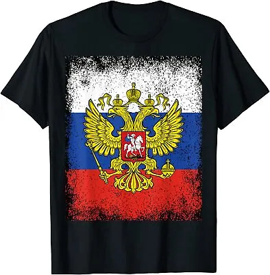 Russia Flag Russia Russian Federation Coat Of Arms Moscow T-Shirt Size S-5XL • $16.99