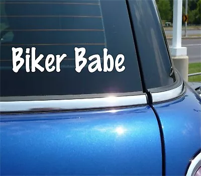 Biker Babe Cycle Chopper Motorcycle Funny Decal Sticker Art Car Wall • $3.49