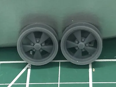 2) 3D Printed Cragar S/S 5 Spoke Mag FRT WHEELS W Backs 1/24 LBR Model Parts • $5.10