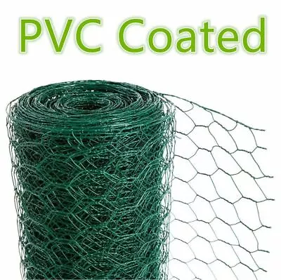 £16.99 • Buy CrazyGadget® Chicken Wire Mesh Animal Fence Green PVC Coated 25m (0.6m X 25m)