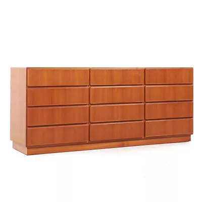 Komfort Mid Century Danish Teak 12 Drawer Lowboy Dresser • $3947