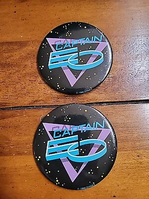 Two Vintage 1986 3  Michael Jackson Captain EO Disney Pinback Buttons Epcot • $18.99