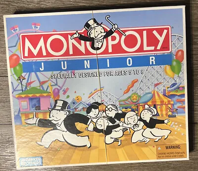 Monopoly Junior Board Game By Parker Brothers Ages 5 - 8 1990 Vintage • $4.99