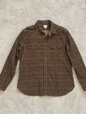 J.Crew Glen Plaid Corduroy Shirt Jacket Size L 100% Cotton • $55