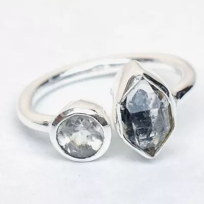 Herkimer Diamond 925 Sterling Silver Ring Mother's Day Jewelry All Size SE-116 • $15.84