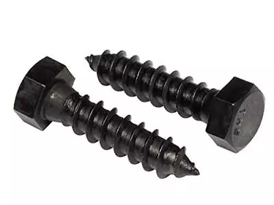 3/8  X 1-1/2  Stainless Steel Hex Lag Bolts 10 Pcs Black Oxidized In By  • $23.50