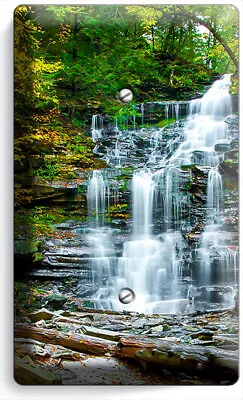 Nature Wonder Green Forest Waterfall Light Switch Outlet Wall Plates Home Decor • $17.99