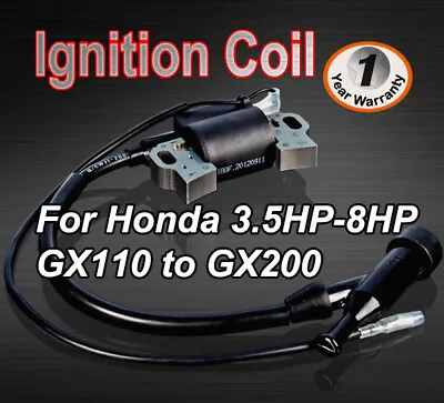 Ignition Coil For Honda Stationary Engine GX120 GX200 5.5HP 6.5HP 7HP 8HP 168172 • $19.90