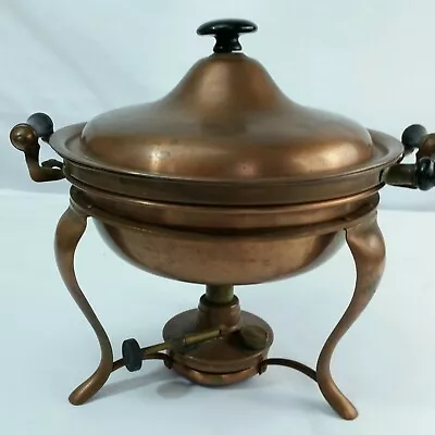 VINTAGE 5 PIECE COPPER & BRASS CHAFING POT S&S Co  Sternau & Co New York • $37.46