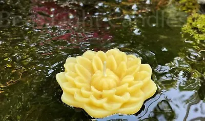 Exquisite Flower Floating Beeswax Candle / Natural Bees Wax / Floats In Water 🐝 • $10.32