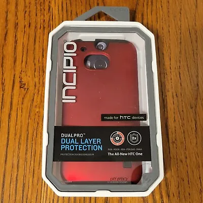 Incipio DualPro Case For HTC One Phone (Red/Black) ~New In Package • $5.70