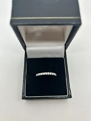 9ct White Gold Cubic Zirconia Ring Size P • £70