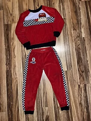 Disney Cars Lightning McQueen Pajama Set PJS Outfit 2 Piece Boys Size 7/8 • $25