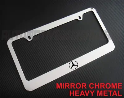 Mercedes Benz Logo Chrome Metal License Plate Frame • $12.99