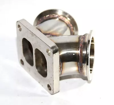 Turbo Y Elbow T4 Twin Scroll To Dual 2.5  V-band Flange Stainless Steel Adapter • $50