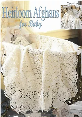 Crochet Pattern Copy For 6 Different Heirloom Baby Blankets Sport Weight Yarn #4 • £3.99