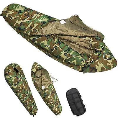 MT Military Modular Rifleman Sleeping Bag System 2.0 With Bivy Cover Woodland • $279.99