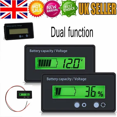 £9.14 • Buy LED Battery Indicator Voltmeter Monitor Level Meter Gauge Lamp Indicator 12V-48V