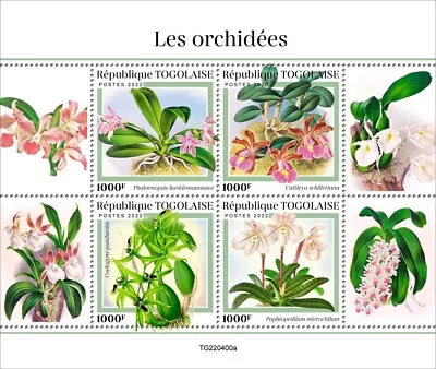 Orchids MNH Stamps 2022 Togo M/S • $17.28