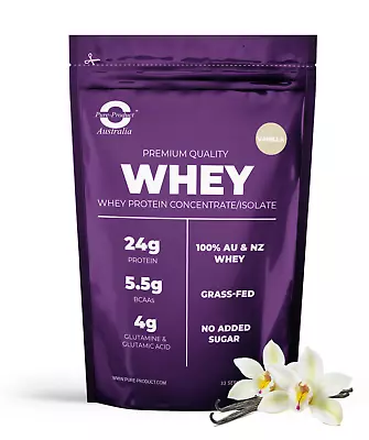 1kg  -  Whey Protein Isolate / Concentrate - Vanilla -  Wpi Wpc  Powder • $37