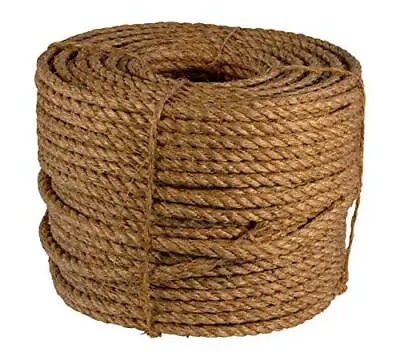 ATERET Twisted Manila Rope I 3 Strand Natural Fiber Rope I Various Sizes • $28.90