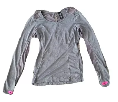 MPG Top Women's Size Small Gray Active Wear Long Sleeve Stretch Thumb Holes  • $12.72