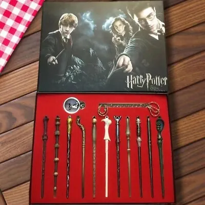 $19.59 • Buy New 11 PCS Harry Potter Hermione Dumbledore Voldemort Magic Wands Halloween Gift