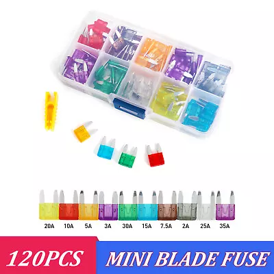 120pcs MINI Blade Fuse Assortment Auto Car Motorcycle SUV FUSES Kit APM ATM • $3.79