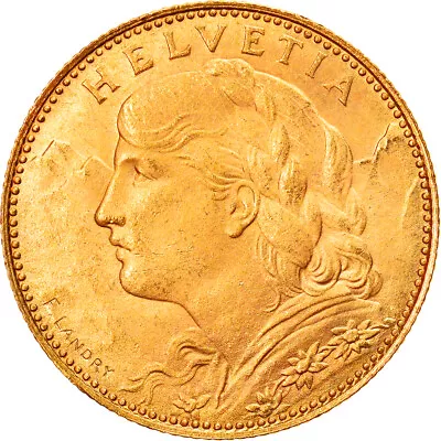[#907046] Coin Switzerland 10 Francs 1922 Bern MS Gold KM:36 • $424.46