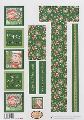 Fairy Doodles A4 Die Cut Decoupage Paper Christmas Waterfall - BCFD0026 • £1.99