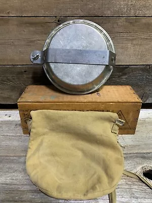 Vintage Camp Cooking Kit Mess Kit With Canvas Carrying Bag • $12.99