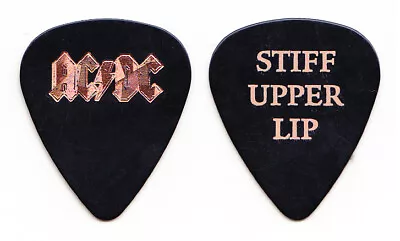 AC/DC Promotional Black Guitar Pick - 2000 Stiff Upper Lip Tour • $14.99