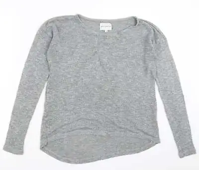 Miss Fiori Womens Grey Round Neck Viscose Pullover Jumper Size 12 • £5.50