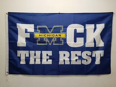 Michigan Wolverines Flag 3ftx5ft Wolverines Blue F The Rest Flag Banner NCAA  • $19.88