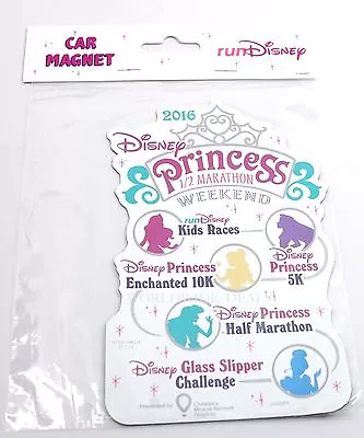 Disney RunDisney 2016 Disney Princess 1/2 Marathon Car Magnet • $4.37